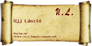 Ujj László névjegykártya