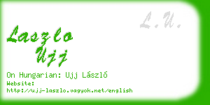 laszlo ujj business card